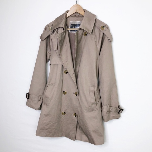 Jazzevar tan double breasted rain coat jacket - Picture 10 of 10